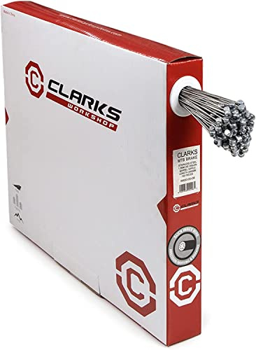Clarks MTB/Hybrid Die/Drawn S/S Inner Brake Wire W1.5 x L20000mm Barrel Nipple Dispenser Box (100pcs)