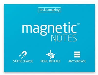 Elektrostatisch selbstklebende Haftnotiz - Tesla Amazing - Magnetic Notes - 10x7cm - Blau - 100 Blatt