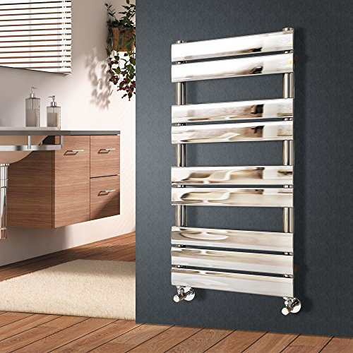 NRG 1000 x 450 mm Designer Flat Panel Heated Towel Rail Radiators Chrome Bathroom Radiator