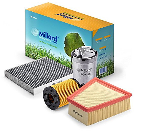Millard Filters MZ-3013 - Kit de filtros para Cordoba 3, Ibiza 4, Fabia 1 o Polo 4