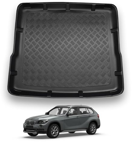NOMAD Boot Liner Mat for BMW X1 2010-2015 | Tailored PE Car Boot Protector Tray, Waterproof Raised Edge Trunk Mat, Easy Clean Cargo Floor Liner