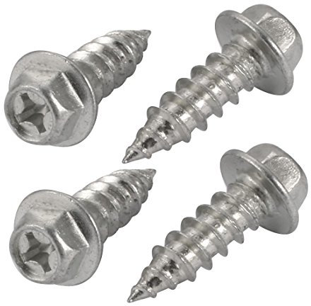 Sourcingmap 4 pcs M8 x 25 mm Zinc plaqué disque Philips Bride Vis à tête hexagonale à tôle