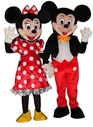 Mickey und Minnie Maus, Halloween, Erwachsene, Maskottchen-Kostüm Cosplay (Mickey und Minnie Maus)