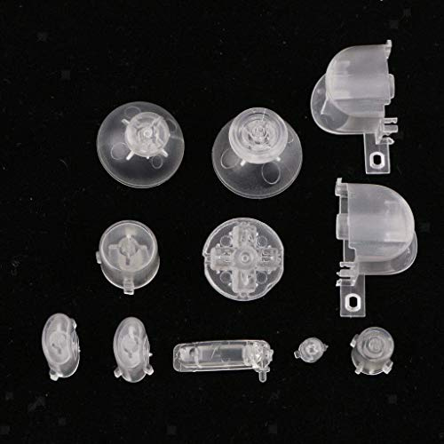 ABXYZ Buttons +Thumbstick D-pad Triggers Full Buttons Mod Set Replacement for NGC Gamecube Controller (Clear)