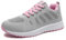 MINBEI Scarpe da Ginnastica da Donna Scarpe da Corsa Scarpe Sportive Tennis Lavoro da Donna Sneakers Running Sports da Signora Leggero Traspirante Grigio Rosa Taglia 43 EU