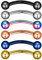 Longbeauty 6 Stück Piercing Banane Set 1.2mm Edelstahl Kugel Augenbrauen Eskimo Rook Septum Helix Lippe Nase Ohr Bananenstecker Curved Barbell Piercing Schmuck 12mm Länge