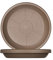 BigDean 3X Blumentopf Untersetzer Ø 17 cm Farbe Taupe Kunststoff Blumenuntersetzer Blumentopfuntersetzer passend zu Ø 18 cm Blumentöpfen
