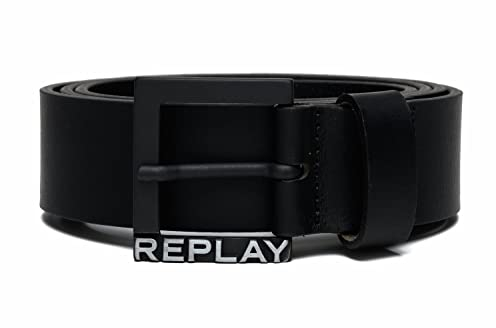 REPLAY Herren AM2628.000.A3076 Gürtel, Schwarz (098 Black), 85