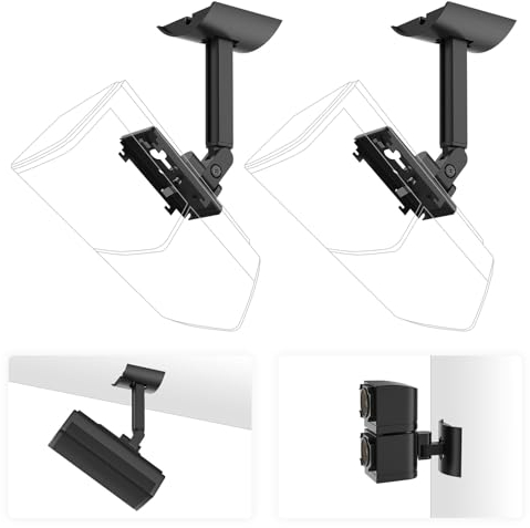 Yimaut Acoustimass Series Lot de 2 supports de fixation plafond ou mural pour haut-parleur Bose Cube UB-20, UB20 Series II, WB-50 Series II, Lifestyle 600, V35, V25, V10, T20, V20, V30, CineMate 520,
