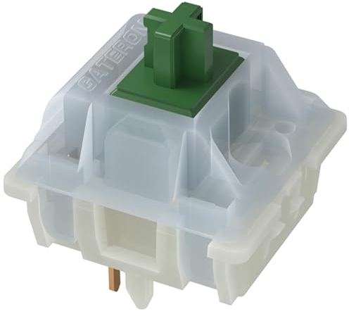 kutethy Gateron Switches Milchig Grün Mechanische Tastatur Gelb 5-polig Für Alle Mechanischen MX-Tastaturen (108 Stück, grün)