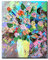 tymhrs Acrylbild,Handgemachte Weiße Gelbe Blume Wandkunst Ölgemälde Leinwand Handgemalte Dicke