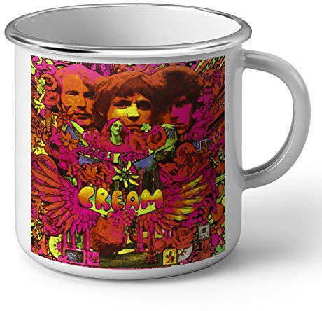 French Unicorn Mug Emaillé Metal Cream Clapton Pochette Artwork Album Disreali Gears Rock Vintage