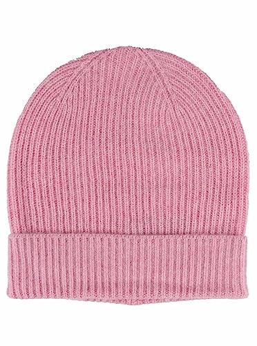 Zwillingsherz Grobstrick Mütze aus 100% Kaschmir - Hochwertige Unisex Strickmütze Uni Wintermütze schlicht für Damen Jungen Mädchen – Hat - One Size – Cashmere warm & weich -Frühjahr Herbst & Winter