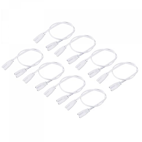 sourcing map 8 Stück LED-Stromkabel Lampen Verbindungskabel für T4 T5 T8 LED Schläuche, 40cm 2 Stifte Doppelend Lichtverbindungskabel Verlängerungskabel