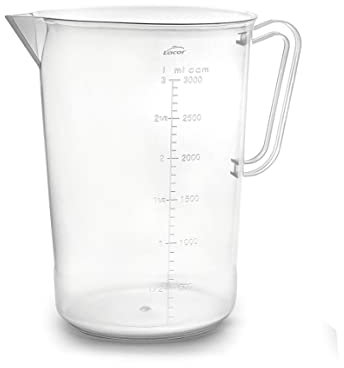 Lacor - 67211 - Jarra Medidora, Taza de Medir, Medidor de Líquidos, Polipropileno, Libre de BPA, 12 cm, 1 L
