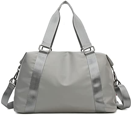 FANDARE Ultraleicht Reisetaschen Handgepäck Sporttasche für Damen und Herren Schultertasche Übernachtung Sporttasche Weekender Kliniktasche Handtaschen Schwimmtasche Trainingstasche Grau