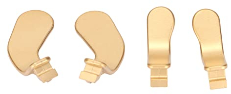 Akozon Pagaie per Controller, 4 Palette di Ricambio in Acciaio Inossidabile, Pregevole Fattura, Parti Intercambiabili per One Elite Series 2 Modello 1797 Nero 4 Pezzi Controller in (Oro)