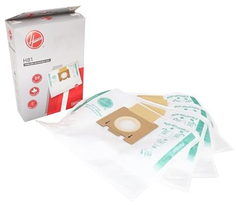 sparefixd H81 Dust Filter Bags, Pack of 4 to Fit Hoover Vacuum Cleaner