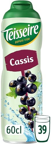 Sciroppo di Ribes Nero Teisseire per Bevanda Rinfrescante, Cocktail, Bottiglia da 60 cl