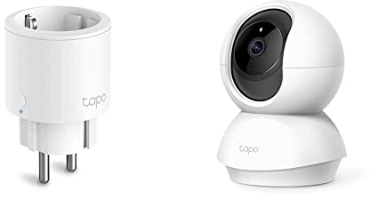 TP-Link Tapo Nano Smart WLAN Steckdose Tapo P115 & TP-Link Tapo C200 360°-WLAN-Überwachungskamera für den Innenbereich, FHD 1080P, Nachtsicht, Bewegungserkennung, Zwei-Wege-Audio