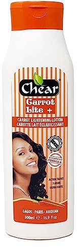 Chear Carrot Lite+ Skin Brightening Body Lotion 500ml for hyperpigmentation - New Formula with kojic acid