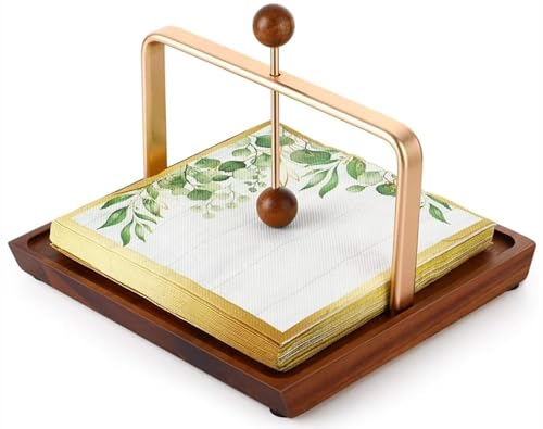Papier Porte-Serviettes de Table, Porte-Serviettes Plat, Porte-Serviettes de Ferme Pour la Cuisine, Porte-Serviettes Plat En Bois Avec Bras Et PoignéE LestéS Pour la Cuisine, le Restaurant, le Café