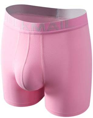 JOCKMAIL Boxer pour homme en modal doux avec micro poches séparées, double poche avec thérapie à la mouche, soins de santé, 468 rose, XL