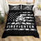 Feuerwehr Bettbezug Set S Größe,Retro amerikanische Flagge Patriotische USA Flagge Bettwäsche Mädchen Jungen Erwachsene,Feuerwehr LKW Tröster Abdeckung,Schwarz Grau Camo Quilt Cover,1 Kissenbezug