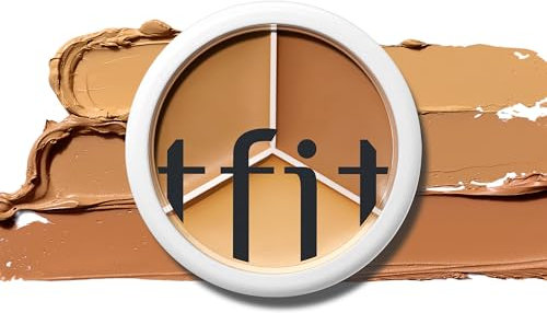 TFIT Cover Up Pro Concealer-Palette – 3-in-1-Farbkorrekturcreme mit vollständiger Abdeckung (04 Dark, 15g)