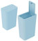 2Pack Kitchen Bin,9L Bathroom Bin with lid,Push Button Plastic Bin for Toilet Bin,Kitchen Bins,Bedroom Bin,Office Bin,Living Room Bin,Bin with Lid Dog Proof Bin (Blue Bin)