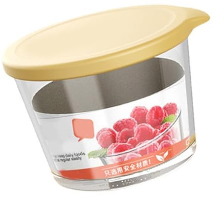 Fabater Récipient Alimentaire Rond en Verre, Réfrigérateur, Récipient à Soupe en Verre Sûr pour le Bureau