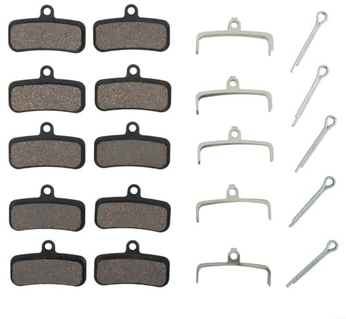 Bremsbeläge, 5 Paar Fahrrad-Bremsbeläge für D03S D02S für Saint BR-M810 BR-M820 für Deore XT BR-M8020 BR-M8120 für Tk HD E725 M74 für EE BR-M640 XTR BR-M9120 (Halbmetall)