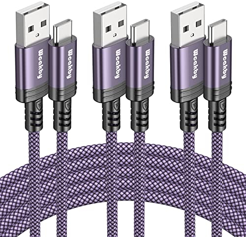 USB Typ C Kabel, [3Pack1M 1M 2M] Typ C Ladekabel, USB C Schnellladekabel für Samsung Galaxy S23 S22 S21 S20 S10 S9 S8 Plus,Note 20/10/9/8,M31 M30s M20,A72 A71 A70 A52 A51 A50,Huawei P60/50/40/30
