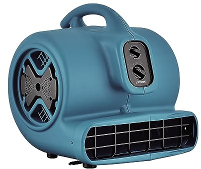 XPower Mover centrifugo ad aria compressa, per moquette, ventilatore da pavimento, impilabile, a catena a margherita, per ripristino di danni causati dall'acqua, sanitari, idraulici, uso domestico