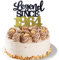 LIANRISES Legend SINCE 1964, Happy 61st Birthday Cake Toppers for Men Women, Glitter Black and Golden