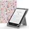 MoKo Custodia Cover Universale Compatibile con E-Lettore Kindle/Kobo/Voyaga/Lenovo/Sony/Tolino da 6, 6,8 e 7, in Pelle PU con Chiusura di Elastico, Doppio Supporto e Manico, Primavera Rosa