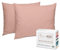 Pizuna Luxuriöser Soft-Satin 2er Pack Kissenbezug 50 x 75 cm Misty Rose, 400 Fadenzahl Baumwolle Quadratisch Kissenbezüge, 100% Langstapel Baumwolle Kissenbezug (Misty Rose,50x75 cm)