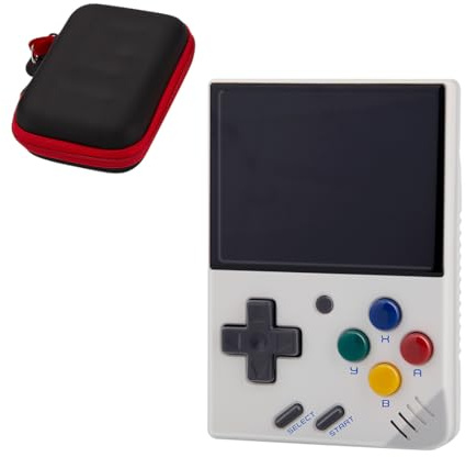 DERELOAS Handheld Game Console -- Mini V4 2.8 IPS Portable Game Console, Retro Game Console Handheld with Storage Bag, Lasts 5-6 Hours, Game Lovers Gift (White)