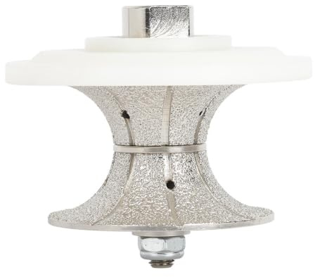 Raizi V Type 50mm Full Bullnose Diamond Hand Profile Router Bits | for Angle Grinder Stone Edge Profiling Tool Marble Granite Porcelain Ceramic Tile Cutting Polishing Work