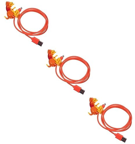 CONGARTENO 3stücke Portable Hundeladekabel Lustiges Hundespielzeug Für Handys Kreatives Ladegerät Für Hunde Leicht Und Kompakt Für Unterwegs Type