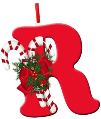 Sharplace Buchstabe Weihnachtsbaum-Hängeornament, Weihnachtsbaum-Dekor, DIY, kreative Weihnachtsdekoration für Hotel, Feier, Hochzeit, Büro, R