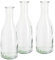 VBS Flaschenvasen, 3er-Set, H 18 cm, ca. 300 ml, Dekovasen für Blumen, kleine Glasvasen, Tischdekoration, Hochzeit, Partydeko