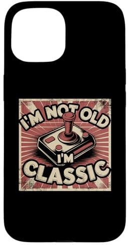 Coque pour iPhone 15 Joystick de jeu rétro I'm Not Old I'm Classic