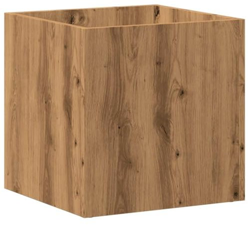 vidaXL Pflanzgefäß Artisan-Eiche 40x40x40 cm Holzwerkstoff, Blumenkasten, Pflanztopf, Pflanzkübel, Blumentopf, Pflanzkasten, Pflanzkasten quadratisch