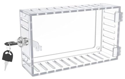 Universal-Thermostat-Schlosskasten mit Schlüssel, transparente Thermostatabdeckung mit Schloss für Wanddose, Thermostatschloss