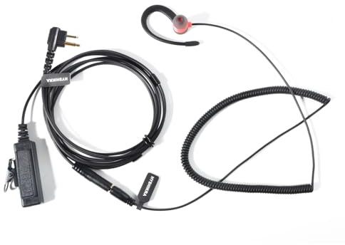 HYSHIKRA Universal 2 Way Radio Audio Adapter Cable 3.5 Female to Multi-pin with PTT 3.5mm Jack Reception Only Headset Compatible with Motorola CP040 DP1400 GP68 GP88 GP300 XT420 (RED Shape)