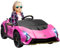 AIYAPLAY 12V Lamborghini Autentica Licensed Kids Electric Car Age 3+ with Butterfly Doors, Ride on Car with Remote Control, 4 Suspension Wheels, Soft Start, LED Lights, Music, Horn, Pink