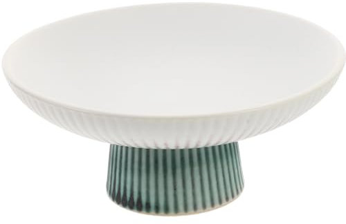 PRETYZOOM Frutero De Porcelana Pedestal Pequeño Para Servir Frutas y Aperitivos Bandeja Decorativa De Cocina Diseño Retro Para Postres Adecuado Para Mesas y Banquetes Recipiente Para Frutas