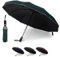 KEPLIN Folding Travel Umbrella, Automatic Open & Close, Golf Umbrella, Portable, Army Green
