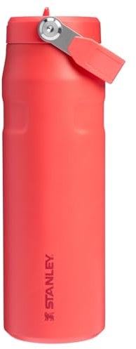 STANLEY IceFlow Bottle Flip Straw 2.0 - Botella de agua de 0,7 L, color coral caliente, OS